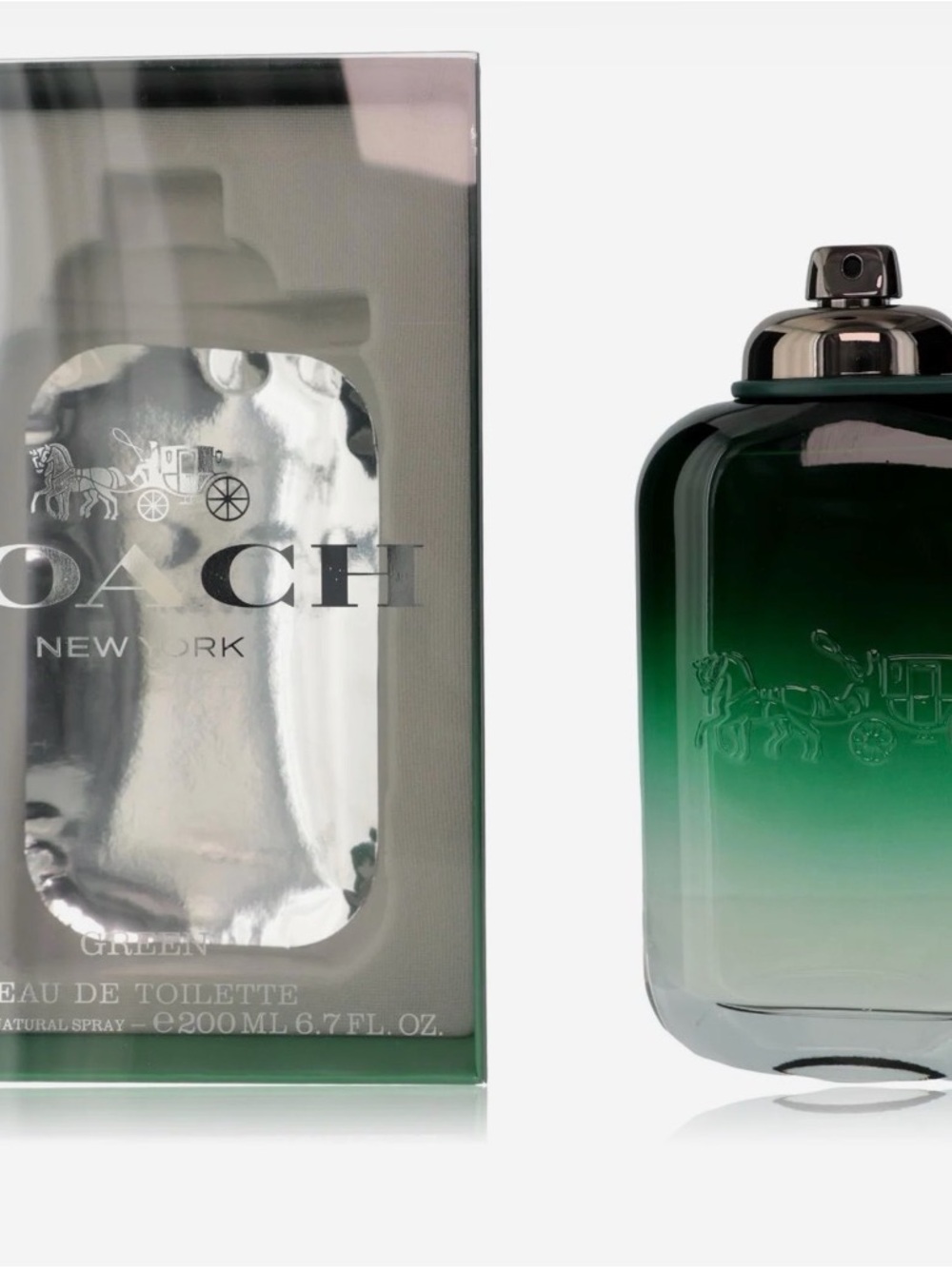 Coach Green Gradient Bottle Women's Fragrance - Dark Green to Light Green